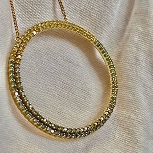 WEEKEND SALE ONLY!!  Will be down by Sunday…14K Diamond Circle Necklace